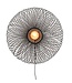 Wandlamp Cango bamboe rond in zwart of naturel maat L