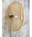 Wandlamp Cango bamboe verticaal rond in zwart of naturel