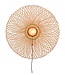 Wandlamp Cango bamboe rond in zwart of naturel maat L