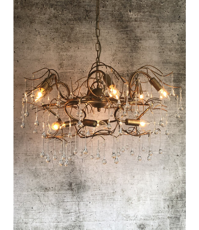 Leclercq & Bouwman hanglamp COMO rond 80 cm in bladzilver of brons