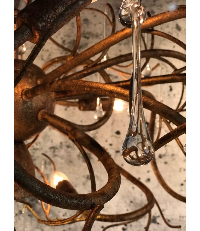 Leclercq & Bouwman hanglamp COMO rond 80 cm in bladzilver of brons