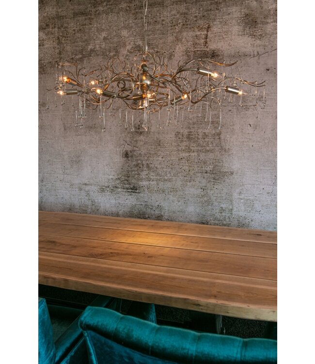 Leclercq & Bouwman hanglamp COMO rond 80 cm in bladzilver of brons