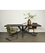 Eettafel Sovana Live Edge zwart