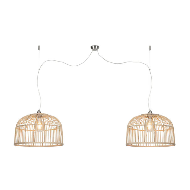 Good&Mojo Hanglamp Borneo Bamboo double shade