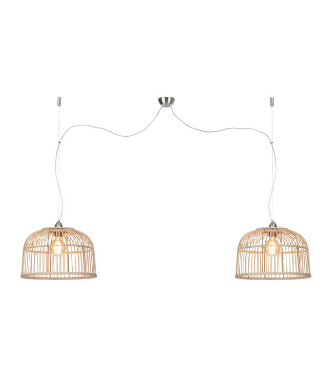 Hanglamp Borneo Bamboo double shade