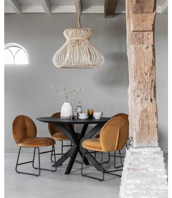 Eettafel Timeless Black Shape rond, 2 maten