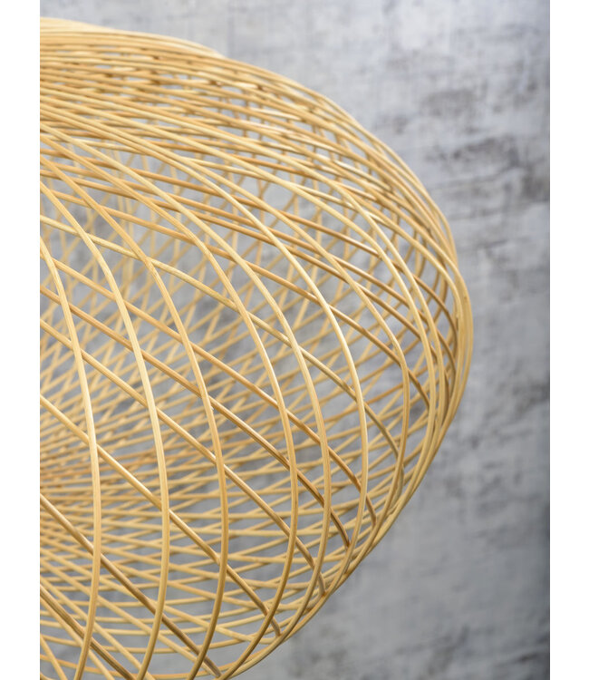 Hanglamp CANGO Elips in bamboe naturel of zwart