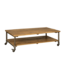 Renew Salontafel met wieltjes, mangohouten blad en metalen frame