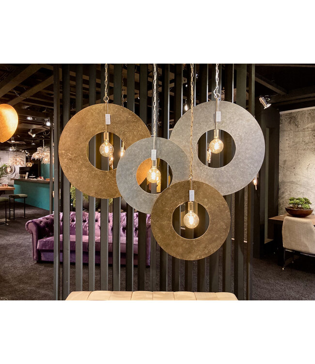 Leclercq & Bouwman hanglamp Corum in ambachtelijk metaal, 4 kleuren, 2 maten