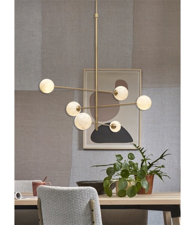Hanglamp Carrara  3 arms 6-globe