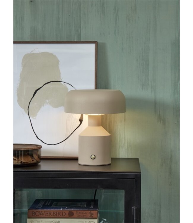 It's about RoMi tafellamp Porto in zwart, terra of zand