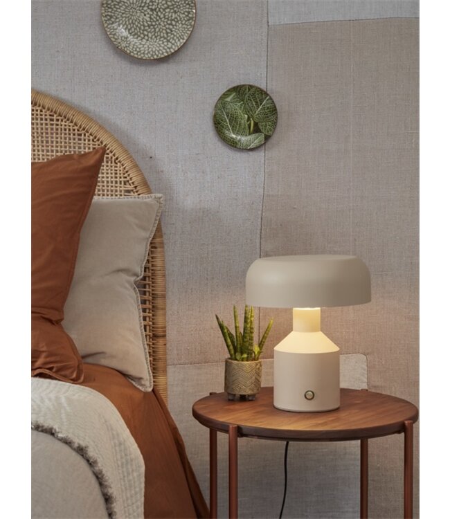 It's about RoMi tafellamp Porto in zwart, terra of zand