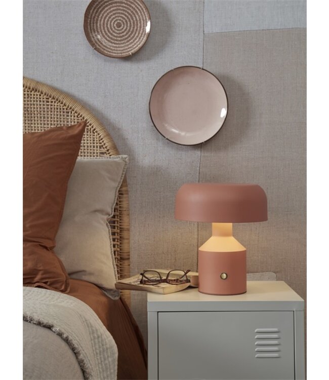 It's about RoMi tafellamp Porto in zwart, terra of zand