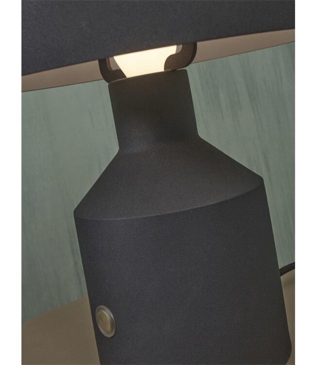 It's about RoMi tafellamp Porto in zwart, terra of zand