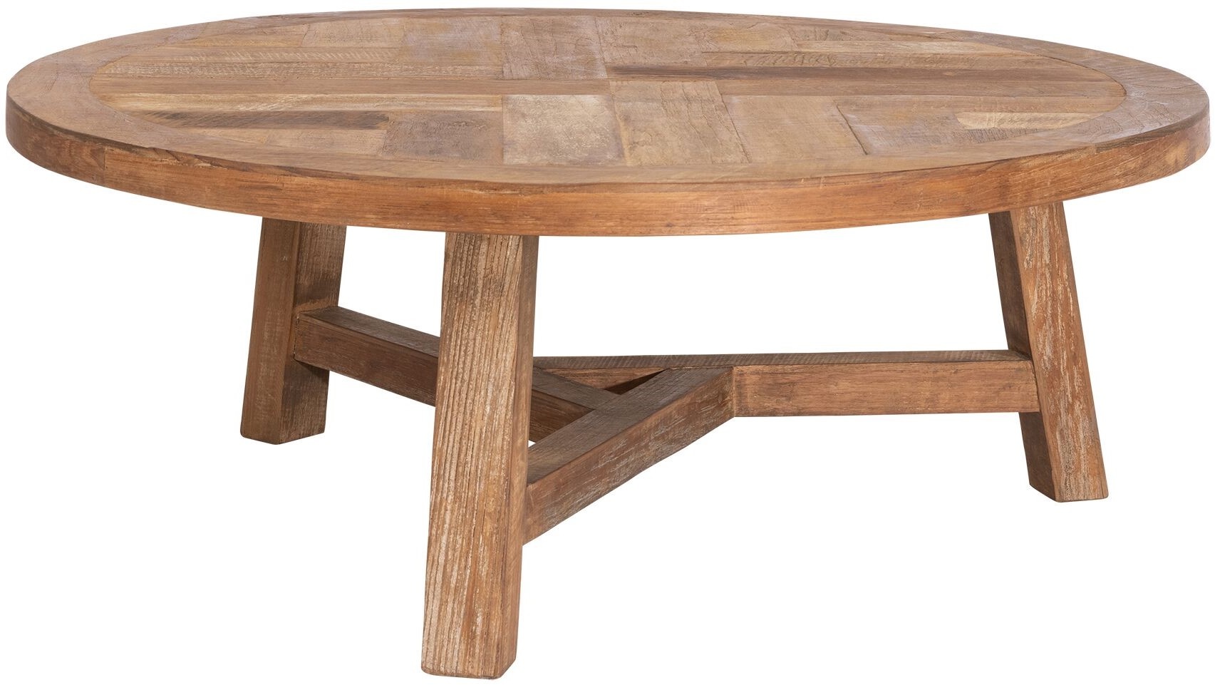 Troosteloos consensus Experiment DTP-Home Classic salontafel MONASTERY rond van gerecycled teakhout -  Homecompanyshop.nl