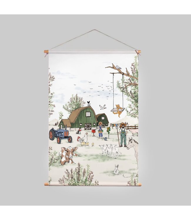 Annet Weelink Textielposter ANIMAL FARM in diverse maten