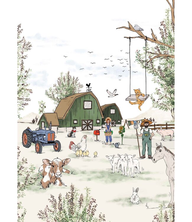 Annet Weelink Textielposter ANIMAL FARM in diverse maten