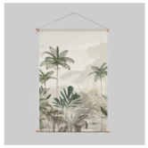 Annet Weelink Textielposter TROPICAL WILDERNESS beige/green