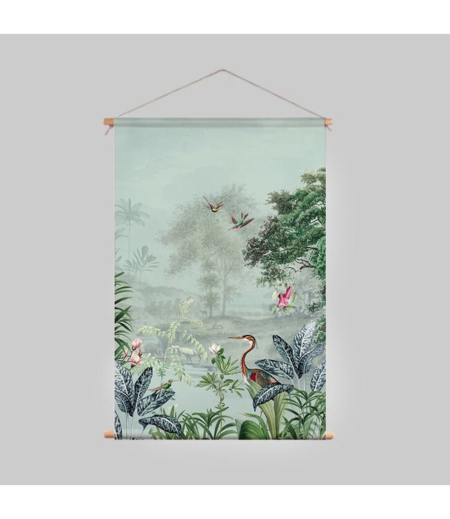 Annet Weelink Textielposter Scenic Landscape Dusty Mint