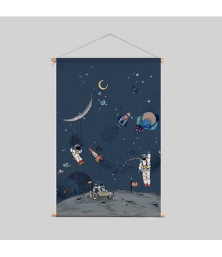 Annet Weelink Design Textielposter Into The Galaxy Dark