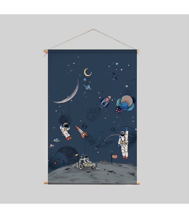 Annet Weelink Textielposter Into The Galaxy Dark