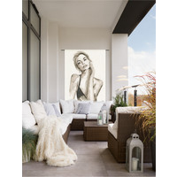thumb-Urban Cotton OUTDOOR wandkleed A Womans Face-4