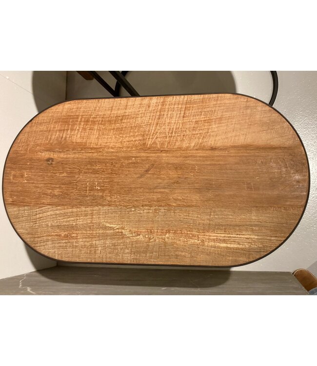 DTP Home Laptop tafel Terra ovaal in naturel en zwart