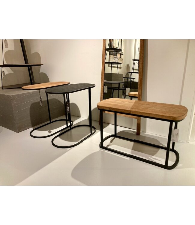 DTP Home Laptop tafel Terra ovaal in naturel en zwart