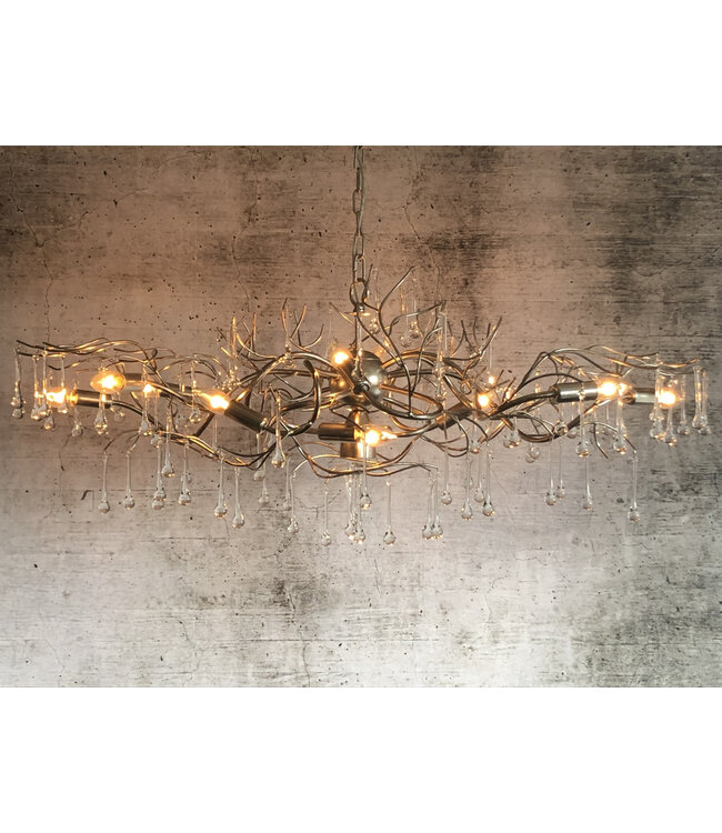 Leclercq & Bouwman hanglamp COMO Ovaal Zilver 120 cm