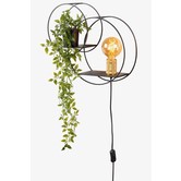 Lucide Wandlamp Circle zwart metaal