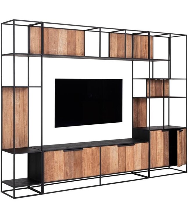 DTP Home TV Wall element 2b: Cosmo medium boekenrek met 2 deuren 80 cm