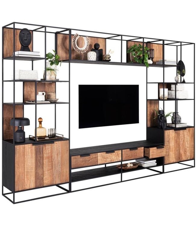 DTP Home TV Wall element 2b: Cosmo medium boekenrek met 2 deuren 80 cm