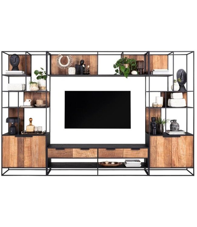 DTP Home TV Wall element 2b: Cosmo medium boekenrek met 2 deuren 80 cm