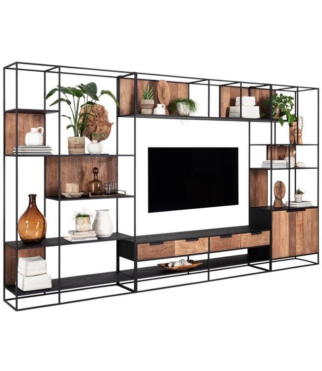 DTP Home TV Wall element 2b: Cosmo medium boekenrek met 2 deuren 80 cm