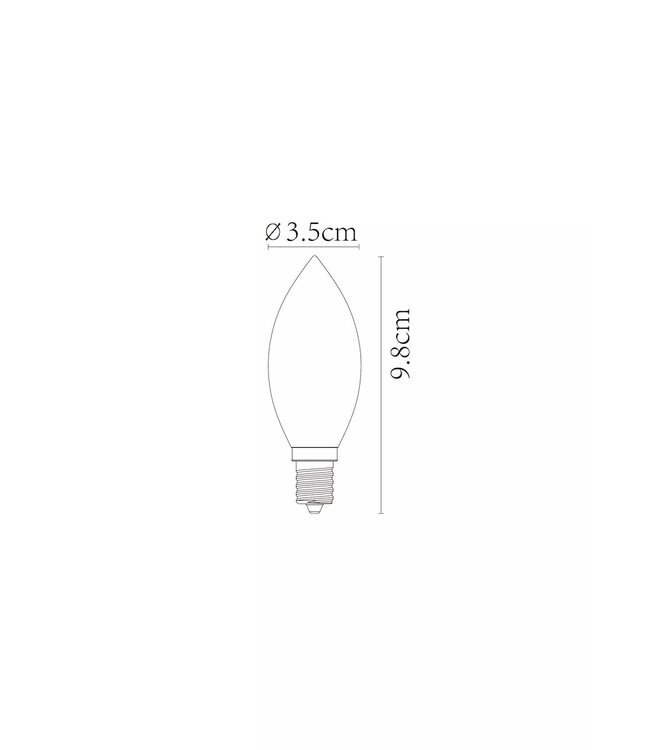 Lucide Dimbare LED lamp amberkleurig E14 3W 2200 K
