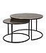 Richmond Interiors salontafel Asher set van 2 (Champagne gold)