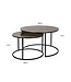 Richmond Interiors salontafel Asher set van 2 (Champagne gold)