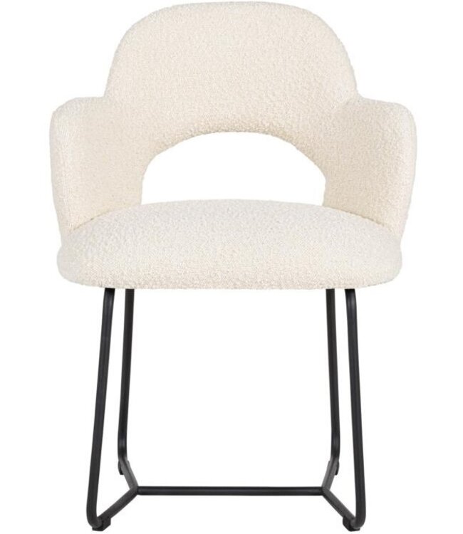 Must Living eetkamerstoel Vista in bouclé naturel