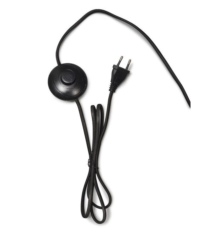 Good&Mojo vloerlamp IGUAZU rond Large in zwart en naturel