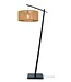 Good&Mojo vloerlamp IGUAZU rond Large in zwart en naturel