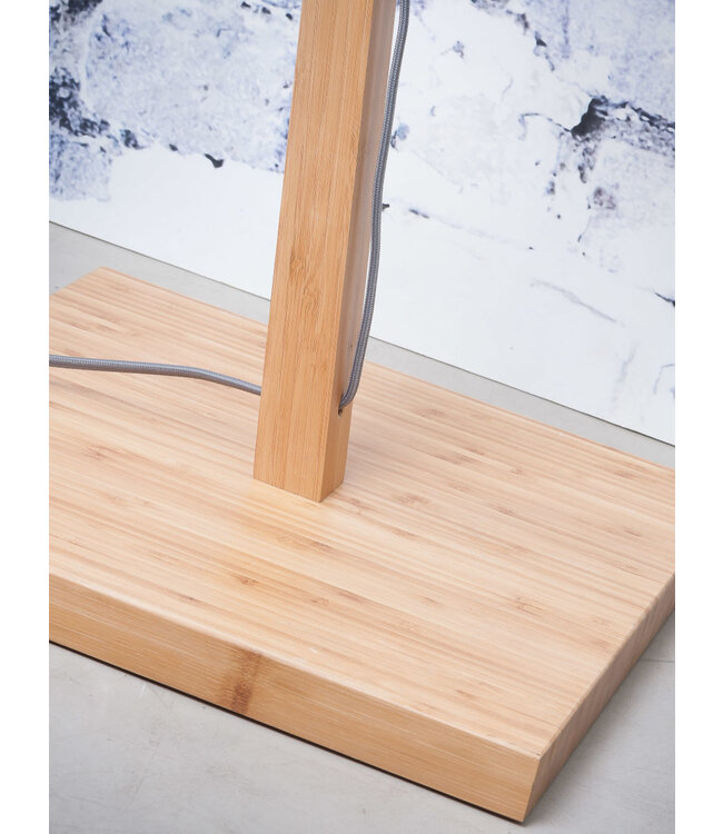 Good&Mojo vloerlamp IGUAZU rond Large in zwart en naturel