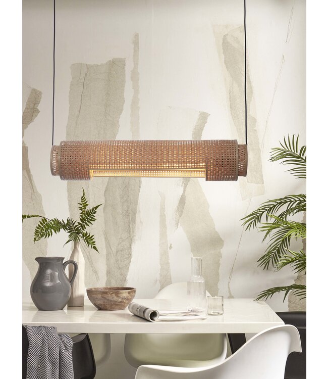 Good&Mojo Hanglamp Bhutan bamboe cilinder naturel