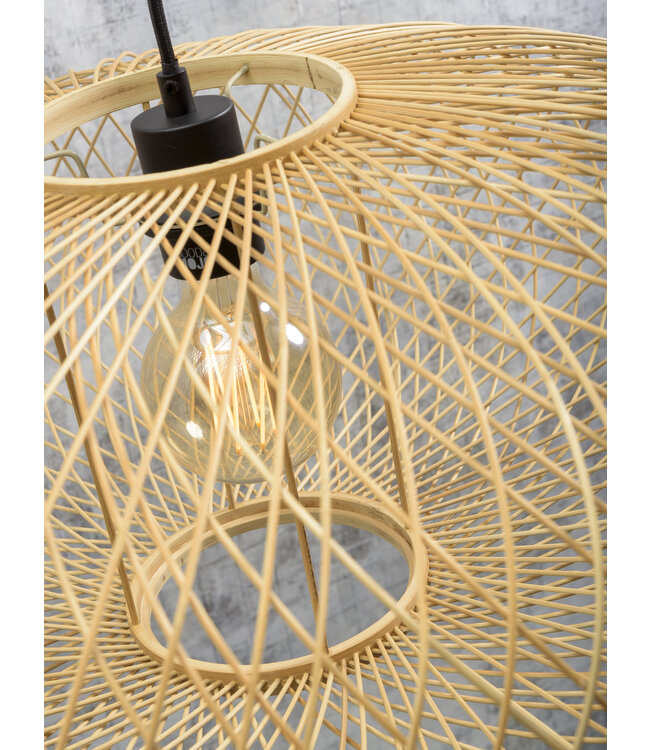 Vloerlamp Cango Large bamboe wit