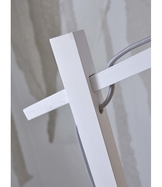 Vloerlamp Cango Large bamboe wit