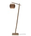 Vloerlamp Bhutan bamboe met korte arm, in 3 maten