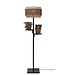 Vloerlamp Bhutan bamboe met plankjes