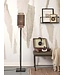 Vloerlamp Bhutan Small, recht model in bamboe zwart in 3 maten