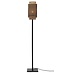 Vloerlamp Bhutan Small, recht model in bamboe zwart in 3 maten