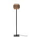 Vloerlamp Bhutan Small, recht model in bamboe zwart in 3 maten