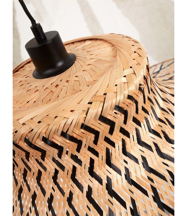 Good&Mojo vloerlamp Ibiza bamboe wavy in 2 maten 3 kleuren